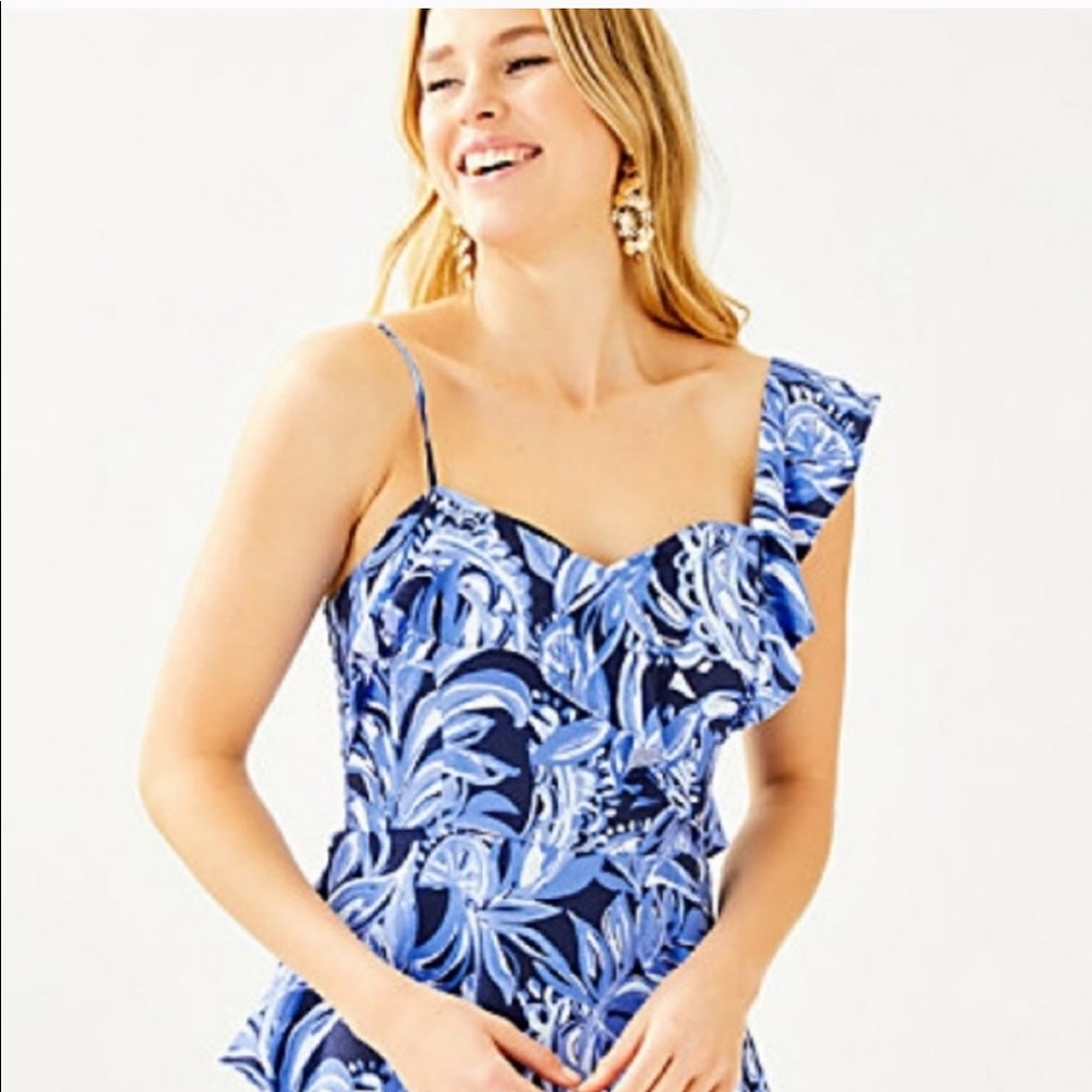 LILLY PULITZER AURIA ONE-SHOULDER TOP - NWT ⭐️🌟
